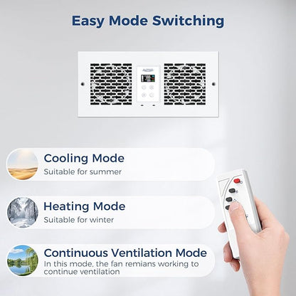 ALORAIR Room to Room Fan with Remote Control, 300CFM Through Wall Ventilation
