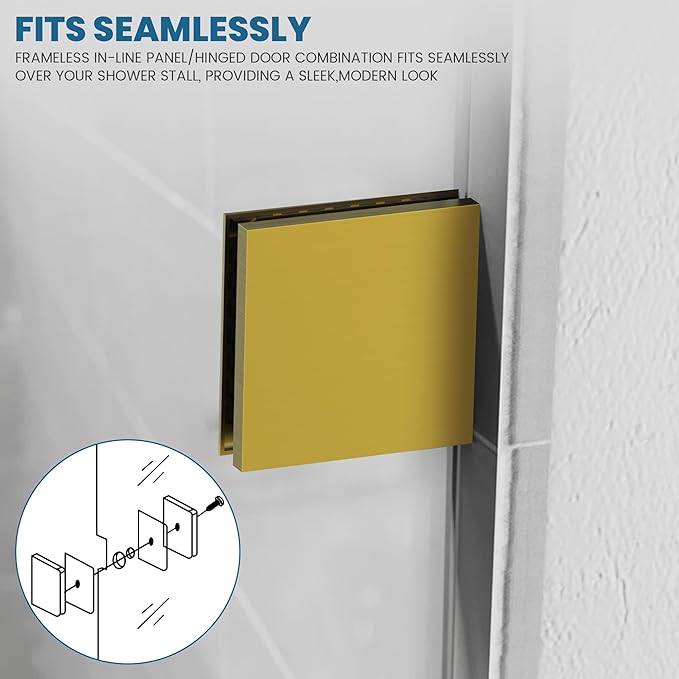 Bathroom Shower Glass Door 36 * 62"
