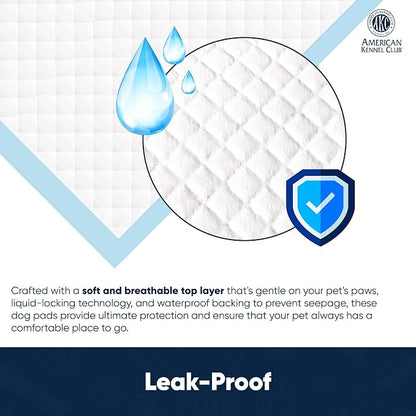 American Kennel Club Scented Puppy Training Pads with Ultra Absorbent Quick Dry Gel – 22 x 22 Pee Pads for Dogs - Grass Scented - 200 Count