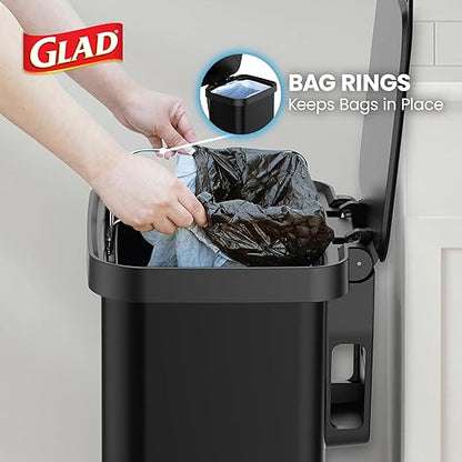 Glad Stainless Steel Step Trash Can, Series 2