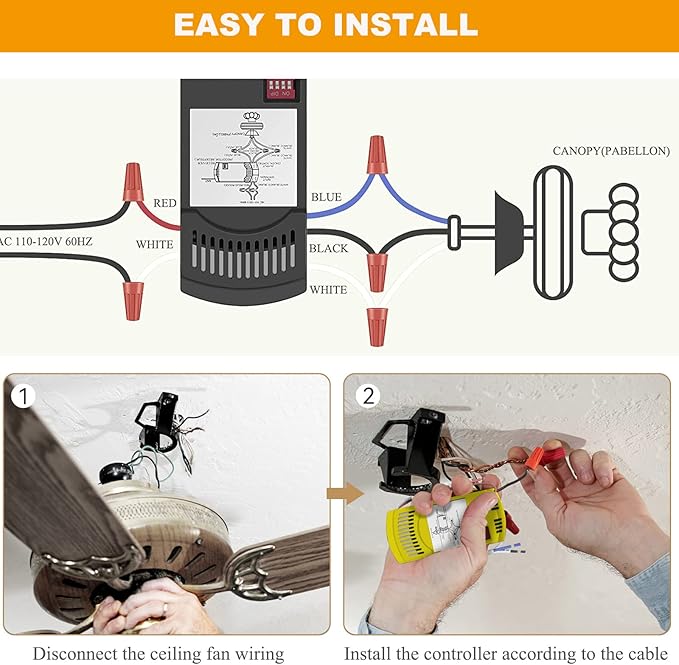 Universal Ceiling Fan Remote Control Kit Replacement