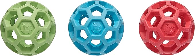 JW Pet Company Mini Hol-ee Roller Dog Toy, Colors Vary - Pack of 3