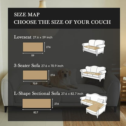 Couch Covers for 3 Cushion Couch Sofa Pet Friendly,Non-Slip Sofa Cover Washable