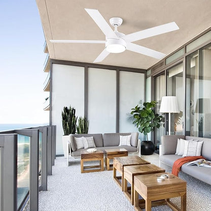 POCHFAN 60 Inch White Ceiling Fans