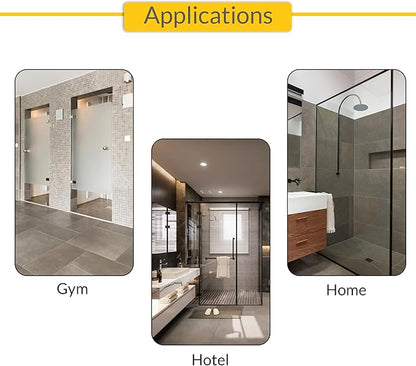 Brixwell SDCD3812MBL-XCP10 Matte Black Frameless Shower Door Aluminum Deep