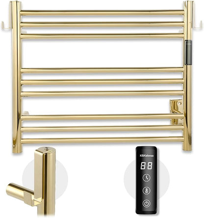K&KALONZO Towel Warmer for Bathroom, Wall-Mounted 9-Bar Heated Towel Rack
