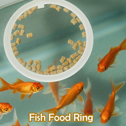 CAIJ 6Pcs Betta Exercise Ring with Suction-Cup, Betta Exercise Ring, Fish Feeding Ring, Aquarium Accessories, Betta Fish Enrichment Toys (Moon & Heart & Round)