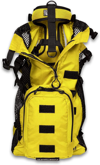 K9 Sport Sack Walk-On - Small, Buttercup Yellow - Ideal for Dogs with 13-16” Back Length - Lightweight, Packable, Backpack-Style Carrier - Includes Compatible Harness & Storage Bag