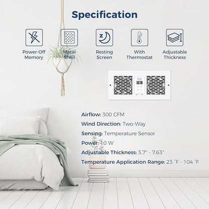 ALORAIR Room to Room Fan with Remote Control, 300CFM Through Wall Ventilation