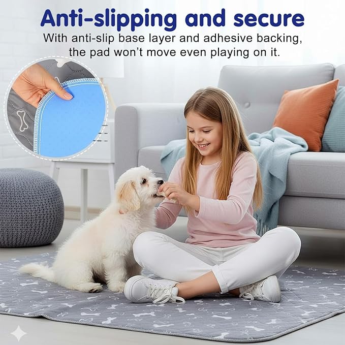 Pee Pads with Pheromones, Elite Pads for Cats, Washable Pee Pads for Dogs, Leak-Proof & Anti-Slip Pet Training Pad for Home & Travel (Brown-A, M: 23.6" × 15.7")