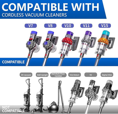Vacuum Attachment Kit Compatible with Dyson V7 V8 V10 V11 V15 Cleaner | Flexible Extension Hose Mattress Tool Stiff Brush Soft Bristle and Flexible Crevice Tool for Home Cleaning