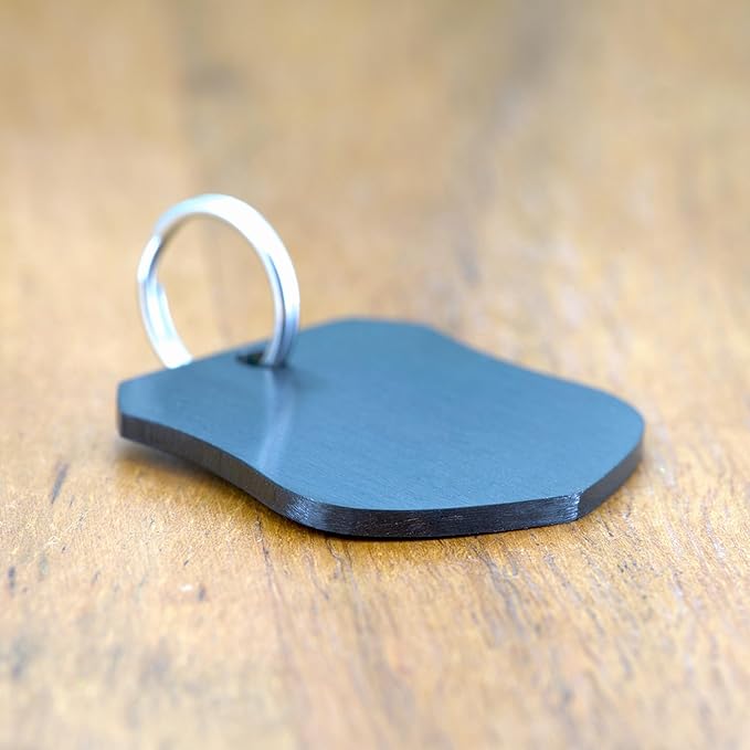Ultra Joys Cat ID Tag Personalized Pet Tags, Durable Stainless Steel Small Pet Mini Dog Cat Tag Lightweight - Shield Tag in Black