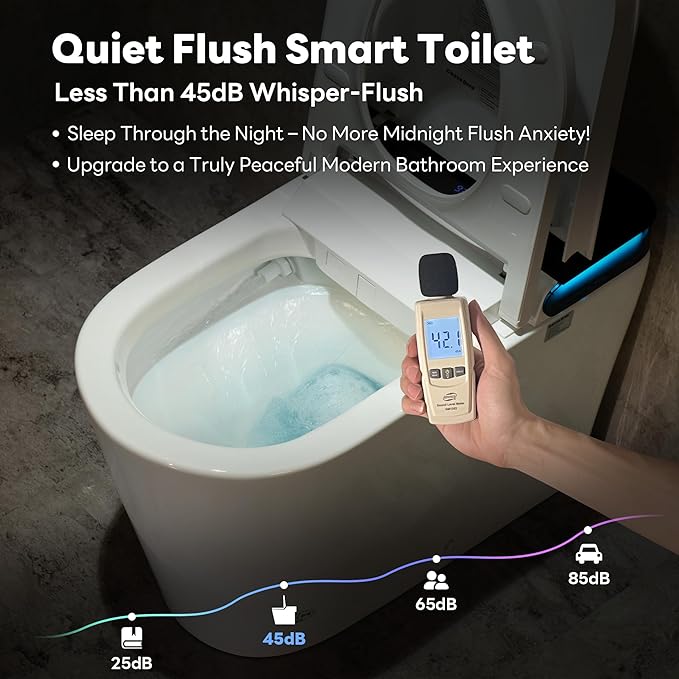 Casta Diva Smart Toilet with Bidet Built in, Auto Open Close, Foot Sensor