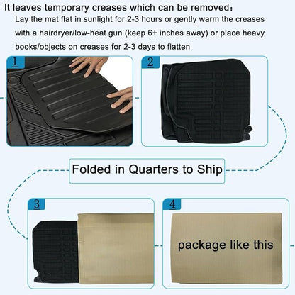 CRV Cargo Liners - All-Weather Protection Rear Trunk Tray Floor Mats Compatible with Honda CRV 2007-2016，3D-Designed Waterproof Durable Odorless Custom-Fit TPO Accessories