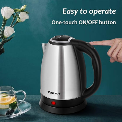 TOPWIT Electric Kettle, 2.0L Hot Water Kettle Electric, BPA-Free Stainless
