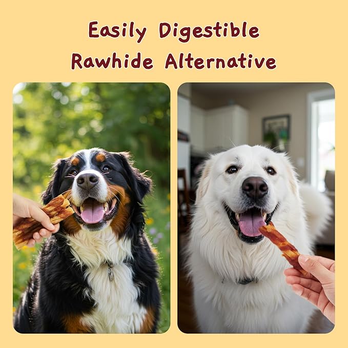 Jungle Calling Dog Treats, Duck Wrapped Chicken Collagen Sticks for Small Medium Dogs, Digestible Rawhide Alternative Dog Chews, Dental Bones for Teeth Cleaning, Like Bully Sticks, Less Smell, 14.1oz