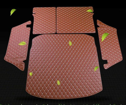 Custom Car Mats with Text & Image Personalization, Upload Your Own Word/Name/Photo, All-Weather Leather Floor Liners for SUV Sedan Truck- Black/Black