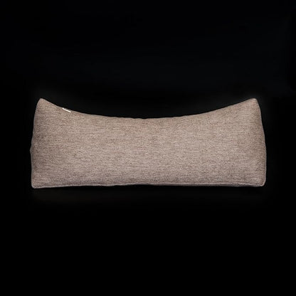 Buckwheat Neck Support Pillow Cervical Neck Cylinder Bolster Pillow,Buckwheat Hulls Adjustable Roll Pillow,Neck Pain Relief for Back and Side Sleepers Round Pillows for Lunch Break Brown, 6*15 inch