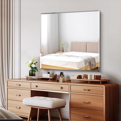 CILIBER Beveled Mirror, 36x36 inch Square Bathroom Mirrors