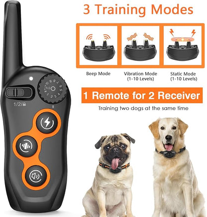 Dog Training Collar, IPX7 Waterproof Dog Shock Collar