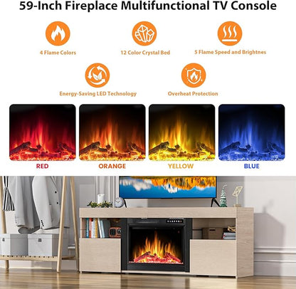 59" Electric Fireplace TV Stand