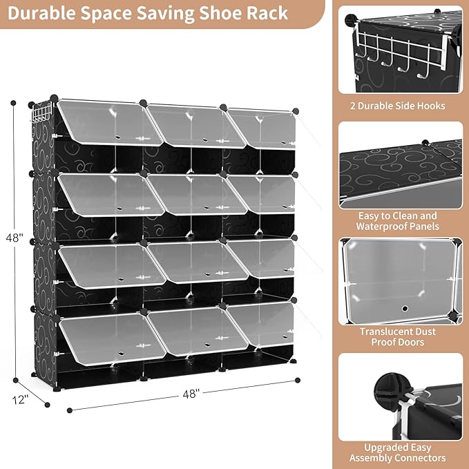 ROJASOP Portable 8-Tier Shoe Cabinet