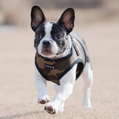 Puppia Soft Vest Dog Harness Step-in Padded Mesh No Choke No Pull Comfortable Walking Running Training for Small Medium Large Dogs, Camo, XXX-Large