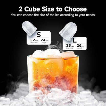 EUHOMY Ice Maker Countertop, 9 Cubes Ready in 6 Mins, Self-Cleaning, Portable