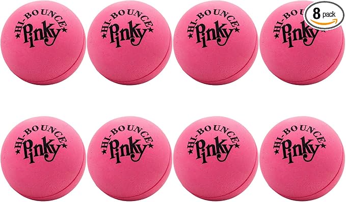 JA-RU Hi-Bounce Pinky Ball (8 Pack) Rubber-Handball Bouncy Balls for Kids. Small Stress Ball. Indoor and Outdoor Sport Party Favors. Bouncing Throwing Play Therapy. 976-8A