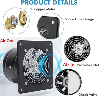 Aydomer Exhaust Fan 78W Through-wall installation Ventilation Fans 110V Exhaust