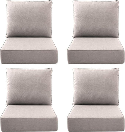 Luxury Outdoor Seat Cushion Set-22 x 24 x 6 Inch Outdoor Chair Cushions with Water Resistant & Removable Cover Outdoor Cushions for Patio Furniture Chair Sofa Couch