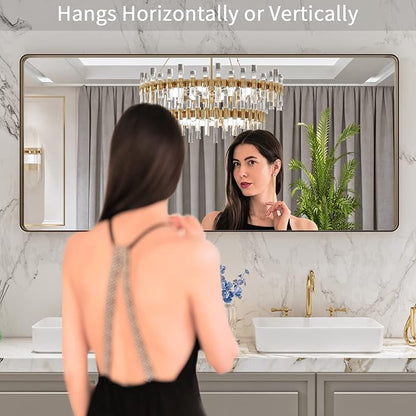 LOAAO 60”X28” Bronze Bathroom Mirrors
