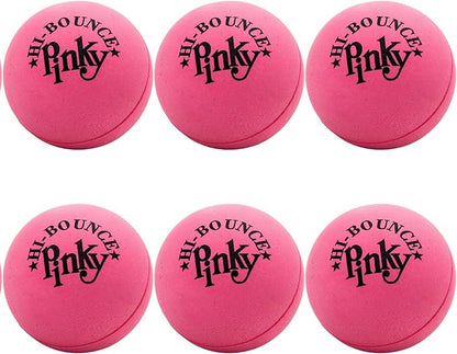 JA-RU Hi Bounce Pinky Ball (6 Balls) – Solid Pink Rubber Bouncy Balls for Kids, Outdoor Playground Toys, Stress Relief Toy & Massage Balls, Bulk Party Favors & Classroom Prizes. 976-6p