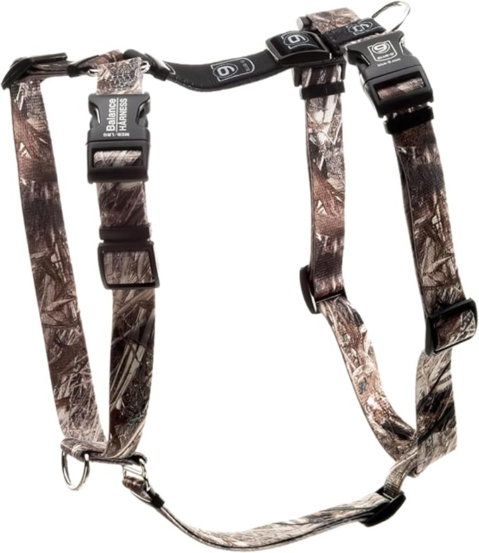Blue-9 Buckle-Neck Balance Harness, Fully Customizable Fit No-Pull Harness, Ideal for Dog Training and Obedience, Made in The USA, Camo, Medium/Large