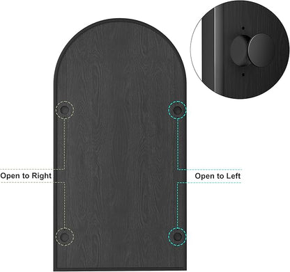 Arched Medicine Cabinet with Mirror, Brushed Black Wall Mounted Bathroom Mirror