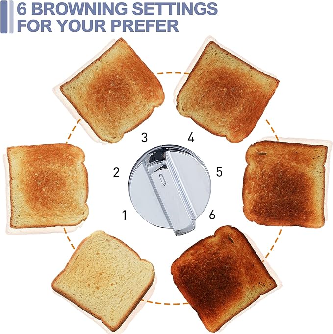 CUSIMAX 4 Slice Toaster, Ultra-Clear LED Display & Extra Wide Slots, Dual