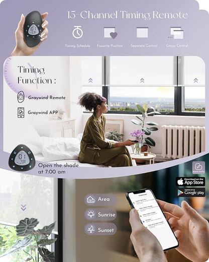 Graywind Motorized Light Filtering Shades Compatible