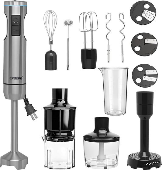 Handheld Immersion Blender Bundle, 1000W Powerful 11-in-1 Set