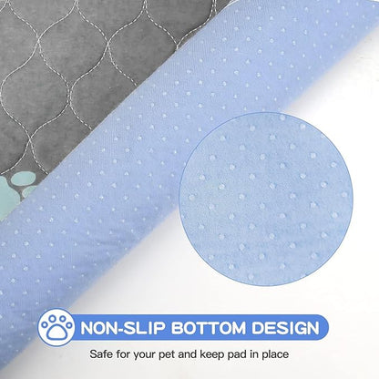 Aitmexcn Washable Pee Pads for Dogs, 2 Reusable Puppy Pads, 24'' x 36'' | Highly Absorbent, Waterproof Layer, Machine Washable, Non-Slip Bottom, For Puppy Training and Crates