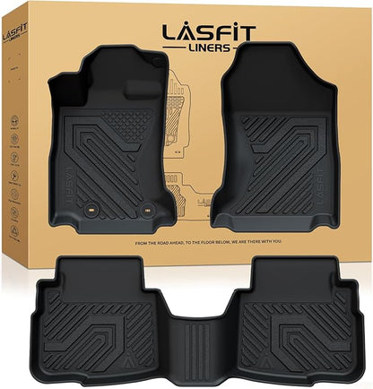 LASFIT Floor Mats for Subaru Outback & Legacy 2020-2025, All Weather TPE Custom Fit Easy Clean Durable No-Curling Floor Liners for Subaru Outback 1st & 2nd Row Car Mats, Black