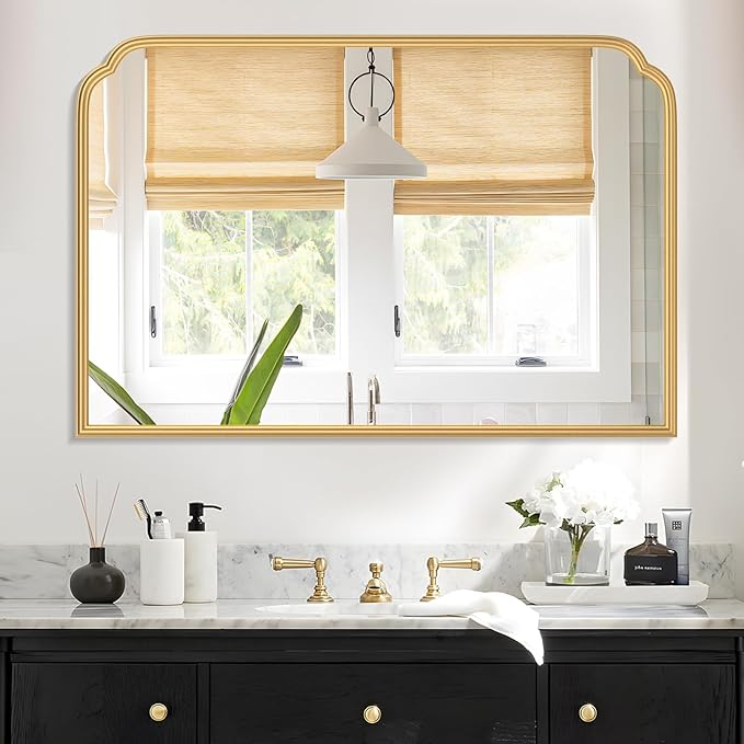 36X24 Inch Gold Bathroom Vanity Mirror