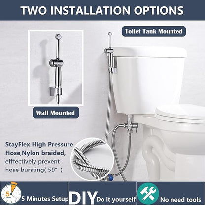 SonTiy Handheld Bidet Sprayer for Toilet, Adjustable Water Pressure Control