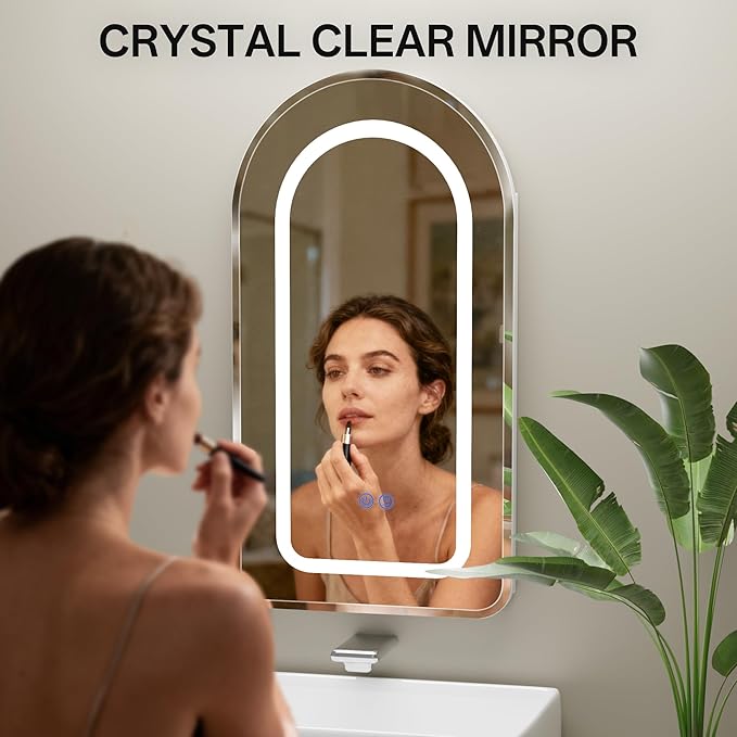 LED Arched Bathroom Medicine Cabinet