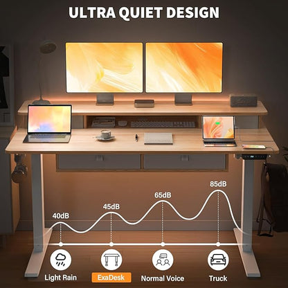 55 * 30 Inches Electric Standing Widened Desk Adjustable Height
