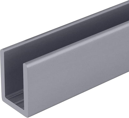 Brixwell SDCD38A-CCP72-XCP10 Satin Anodized 3/8" Fixed Panel Shower Door Deep