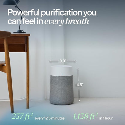 BLUEAIR Air Purifier for Small Room, Cleans 926 sqft in one hour, HEPASilent