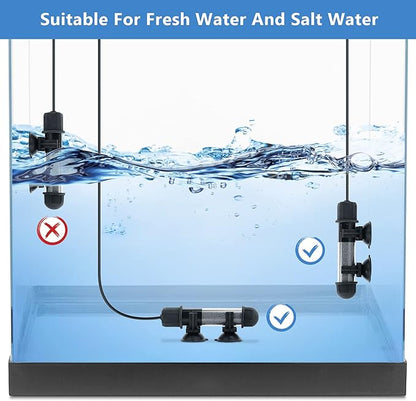 hygger Small Aquarium Betta Heater, Submersible Fish Tank Heater 10W/25W/50W/100W with LED Digital Display, Suitable for Marine Saltwater and Freshwater up to 5/10/16/26 Gallon