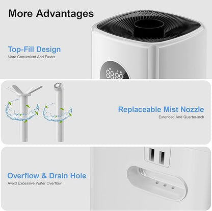 21L/5.5Gal Humidifiers for Bedroom, Humidifier Large Room