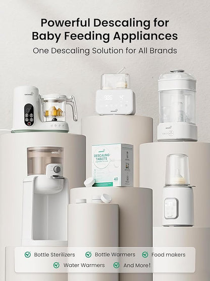 GROWNSY Descaling Tablets for Bottle Warmer & Sterilizer, Daily Essential