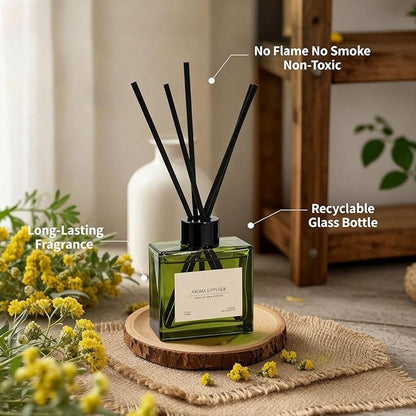 Reed Diffuser, 4 oz Earthy Sandalwood Scent Diffuser